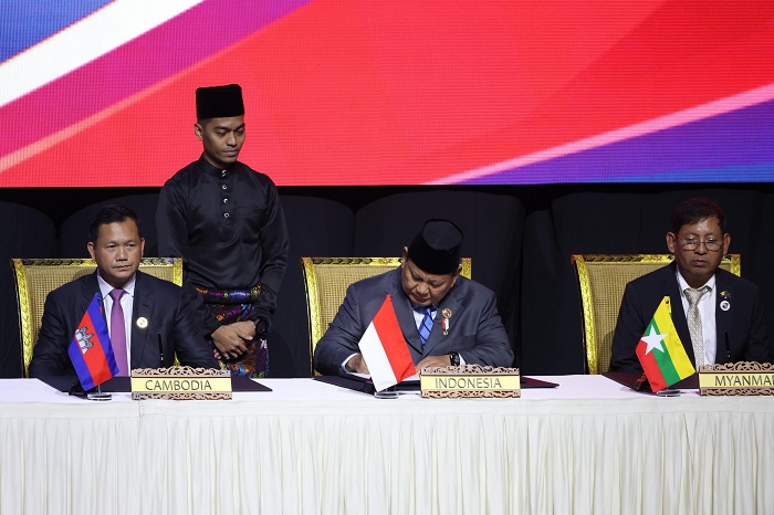 Presiden Prabowo Subianto menghadiri Konferensi Tingkat Tinggi BIMP–EAGA ke-16 yang digelar di Kuala Lumpur Convention Center. (Dok. Tim Media Prabowo)

